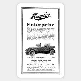 Humber - 15-40 4-5 Seater Tourer - 1927 Vintage Car Advert Sticker